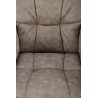 Scaun living Halmar K523, cadru metal, spatar matlasat, rotativ 360 grade, stil modern, 61x61x85x48cm, textil/piele, gri