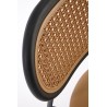 Scaun living/sufragerie Halmar K524, cadru metal, stil clasic, 46x51x78x45cm, piele/ratan, maro