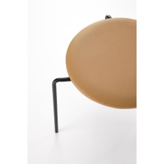 Scaun living/sufragerie Halmar K524, cadru metal,  stil clasic, 46x51x78x45cm, piele/ratan, maro