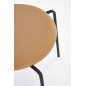 Scaun tapitat cu piele, pentru living, design clasic/modern, spatar din ratan, cadru metalic, 46 x 51 x 78 cm, maro/negru Scaun tapitat cu piele, pentru living, design clasic/modern, spatar din ratan, cadru metalic, 46 x 51 x 78 cm, maro/negru