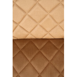 Scaun tapitat living/sufragerie Halmar K525, cadru metal, spatar matlasat, stil clasic, 45x55x89x47cm, catifea, bej