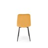 Scaun tapitat living/sufragerie Halmar K525, cadru metal, spatar matlasat, stil clasic, 45x55x89x47cm, catifea, maro