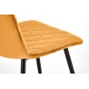 Scaun tapitat living/sufragerie Halmar K525, cadru metal, spatar matlasat, stil clasic, 45x55x89x47cm, catifea, maro