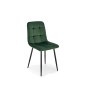 Scaun verde tapitat, spatar matlasat, structura metalica, catifea, inaltime 89 cm Scaun verde tapitat, spatar matlasat, structura metalica, catifea, inaltime 89 cm