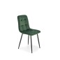 Scaun verde tapitat, spatar matlasat, structura metalica, catifea, inaltime 89 cm Scaun verde tapitat, spatar matlasat, structura metalica, catifea, inaltime 89 cm