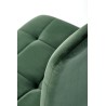 Scaun tapitat living/sufragerie Halmar K526, cadru metal, spatar matlasat, stil clasic, 45x55x47x89cm, catifea, verde
