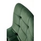 Scaun verde tapitat, spatar matlasat, structura metalica, catifea, inaltime 89 cm Scaun verde tapitat, spatar matlasat, structura metalica, catifea, inaltime 89 cm