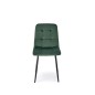 Scaun verde tapitat, spatar matlasat, structura metalica, catifea, inaltime 89 cm Scaun verde tapitat, spatar matlasat, structura metalica, catifea, inaltime 89 cm