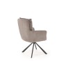 Scaun tapitat living Halmar K528, cadru metal, rotativ 180 grade, perna inclusa, stil scandinav, 60x67x90x47cm, gri