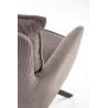 Scaun tapitat living Halmar K528, cadru metal, rotativ 180 grade, perna inclusa, stil scandinav, 60x67x90x47cm, gri
