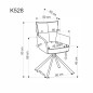 Scaun living/sufragerie Halmar K528, perna confortabila, cadru metal, stofa si catifea, gri Scaun living/sufragerie Halmar K528, perna confortabila, cadru metal, stofa si catifea, gri