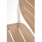 Scaun in stil scandinav, pentru bucatarie/dining, baza polipropilena, picioare antiderapante, alb/maro, 42 x 83 cm