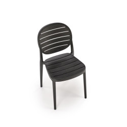 Scaun dining/bucatarie Halmar K529, cadru polipropilena, stil scandinav, 42x51x83x46cm, polipropilena, negru