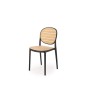 Scaun dining/bucatarie, polipropilena, clasic, 42x51x83x46 cm, maro si negru