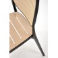 Scaun dining/bucatarie, polipropilena, clasic, 42x51x83x46 cm, maro si negru