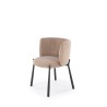 Scaun tapitat living/sufragerie Halmar K531, cadru metal, stil modern, 60x58x76x45cm, catifea, bej