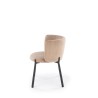 Scaun tapitat living/sufragerie Halmar K531, cadru metal, stil modern, 60x58x76x45cm, catifea, bej