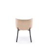 Scaun tapitat living/sufragerie Halmar K531, cadru metal, stil modern, 60x58x76x45cm, catifea, bej