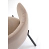 Scaun tapitat living/sufragerie Halmar K531, cadru metal, stil modern, 60x58x76x45cm, catifea, bej