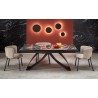 Scaun tapitat living/sufragerie Halmar K531, cadru metal, stil modern, 60x58x76x45cm, catifea, bej