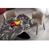 Scaun tapitat living/sufragerie Halmar K531, cadru metal, stil modern, 60x58x76x45cm, catifea, bej