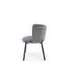 Scaun tapitat living/sufragerie Halmar K531, cadru metal,  stil modern, 60x58x76x45cm, catifea, gri