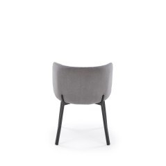 Scaun tapitat living/sufragerie Halmar K531, cadru metal,  stil modern, 60x58x76x45cm, catifea, gri