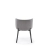 Scaun tapitat living/sufragerie Halmar K531, cadru metal,  stil modern, 60x58x76x45cm, catifea, gri