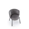 Scaun tapitat living/sufragerie Halmar K531, cadru metal,  stil modern, 60x58x76x45cm, catifea, gri