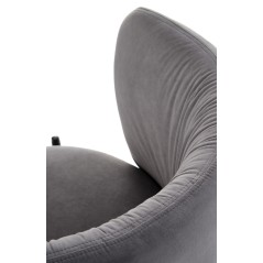 Scaun tapitat living/sufragerie Halmar K531, cadru metal,  stil modern, 60x58x76x45cm, catifea, gri