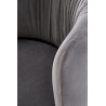 Scaun tapitat living/sufragerie Halmar K531, cadru metal,  stil modern, 60x58x76x45cm, catifea, gri