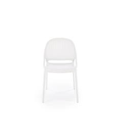 Scaun gradina Halmar K532, cadru polipropilena, stivuibil, stil scandinav, 50x56x80x45cm, polipropilena, alb