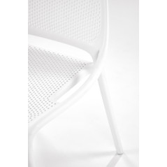 Scaun gradina Halmar K532, cadru polipropilena, stivuibil, stil scandinav, 50x56x80x45cm, polipropilena, alb