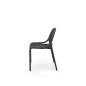 Scaun de gradina cu spatar rotunjit, cadru PP, picioare antiderapante, 50x56x80x45 cm, negru