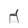 Scaun gradina Halmar K532, cadru polipropilena, stivuibil, stil scandinav, 50x56x80x45cm, polipropilena, negru