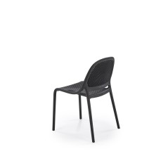 Scaun gradina Halmar K532, cadru polipropilena, stivuibil, stil scandinav, 50x56x80x45cm, polipropilena, negru