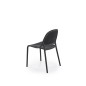 Scaun de gradina cu spatar rotunjit, cadru PP, picioare antiderapante, 50x56x80x45 cm, negru