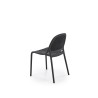 Scaun gradina Halmar K532, cadru polipropilena, stivuibil, stil scandinav, 50x56x80x45cm, polipropilena, negru