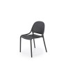 Scaun gradina Halmar K532, cadru polipropilena, stivuibil, stil scandinav, 50x56x80x45cm, polipropilena, negru