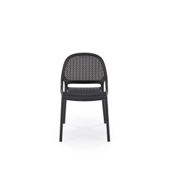 Scaun gradina Halmar K532, cadru polipropilena, stivuibil, stil scandinav, 50x56x80x45cm, polipropilena, negru