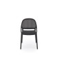 Scaun de gradina cu spatar rotunjit, cadru PP, picioare antiderapante, 50x56x80x45 cm, negru