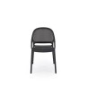 Scaun gradina Halmar K532, cadru polipropilena, stivuibil, stil scandinav, 50x56x80x45cm, polipropilena, negru