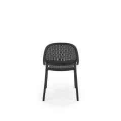 Scaun gradina Halmar K532, cadru polipropilena, stivuibil, stil scandinav, 50x56x80x45cm, polipropilena, negru