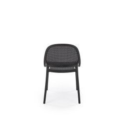 Scaun gradina Halmar K532, cadru polipropilena, stivuibil, stil scandinav, 50x56x80x45cm, polipropilena, negru
