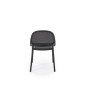 Scaun de gradina cu spatar rotunjit, cadru PP, picioare antiderapante, 50x56x80x45 cm, negru