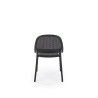 Scaun gradina Halmar K532, cadru polipropilena, stivuibil, stil scandinav, 50x56x80x45cm, polipropilena, negru