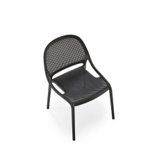 Scaun gradina Halmar K532, cadru polipropilena, stivuibil, stil scandinav, 50x56x80x45cm, polipropilena, negru