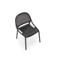 Scaun de gradina cu spatar rotunjit, cadru PP, picioare antiderapante, 50x56x80x45 cm, negru