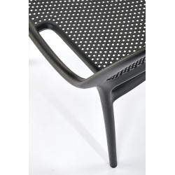 Scaun gradina Halmar K532, cadru polipropilena, stivuibil, stil scandinav, 50x56x80x45cm, polipropilena, negru