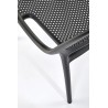 Scaun gradina Halmar K532, cadru polipropilena, stivuibil, stil scandinav, 50x56x80x45cm, polipropilena, negru